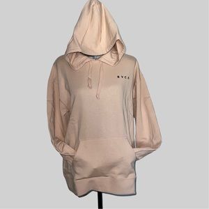 RVCA Womens Size L/ 12 & S/8 Motors Fill Tropical Hoodie Pocket Pouch blush